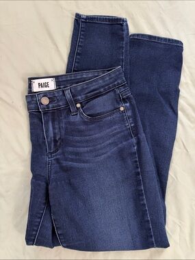 PAIGE Dark Indigo Cropped/petite Skinny Jeans